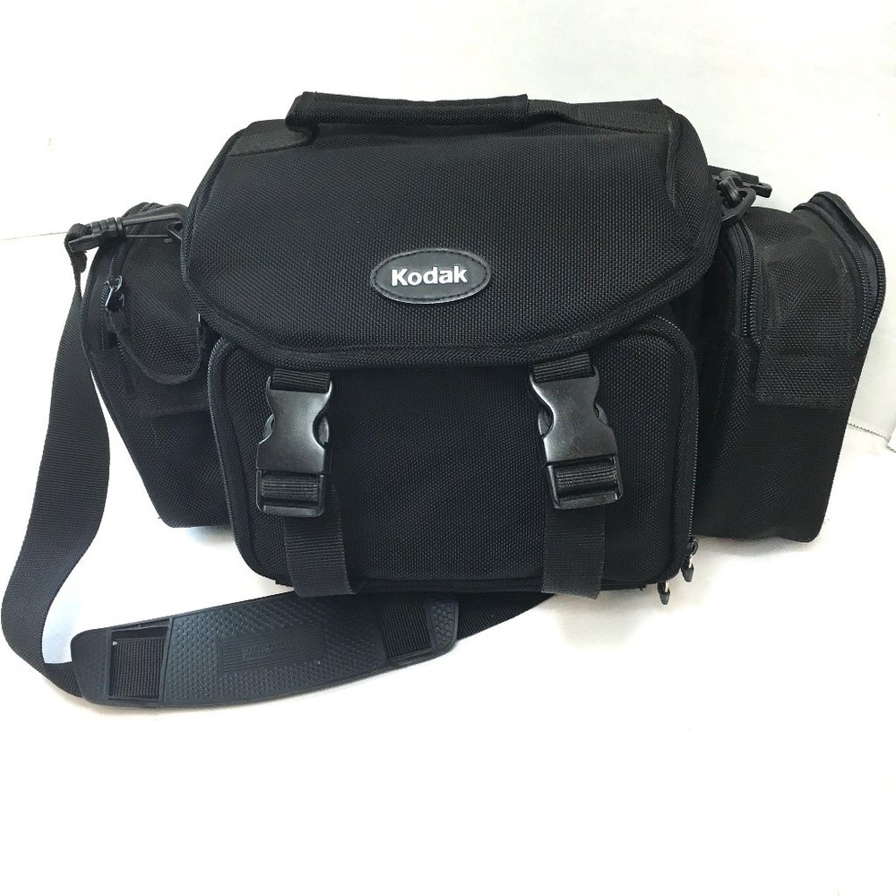 KODAK Nylon Camera Padded Gadget Bag Carrying Case w Detachable side Cases EUC